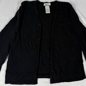 Ice Black Sweater with Beaded Detail layered